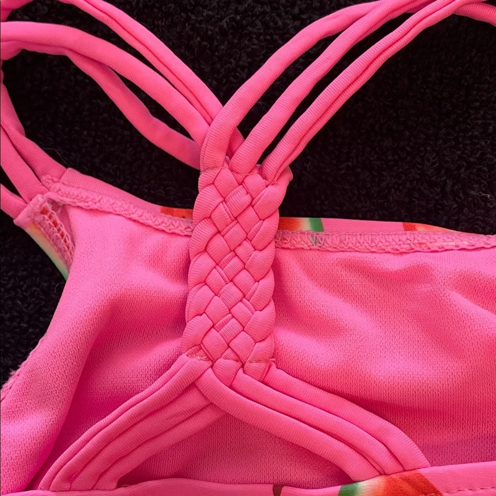 Playful Watermelon Print Kids Bikini Set